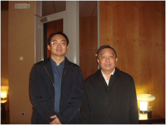 中宣部副部长王晨与天坛董事长朱文彬会面